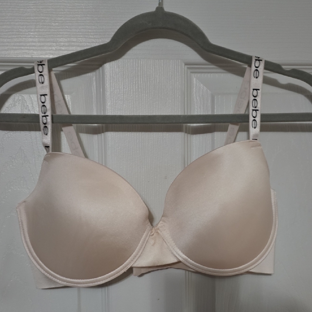 Bebe Cream T-Shirt Bra with Underwire and Adjustable Straps